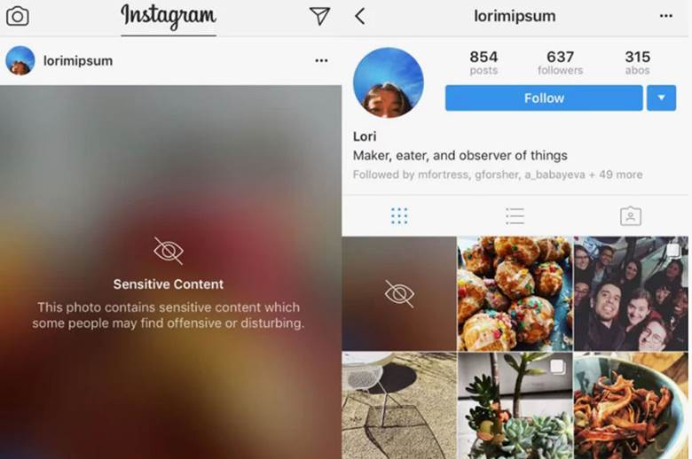 Instagram privacy settings for adult content